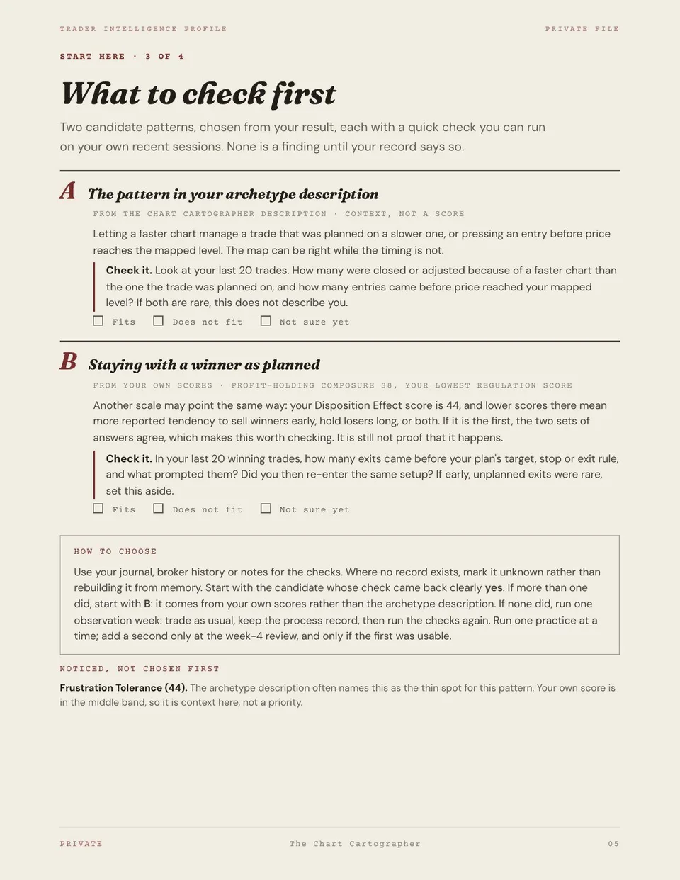 What to check first, a page from the full report