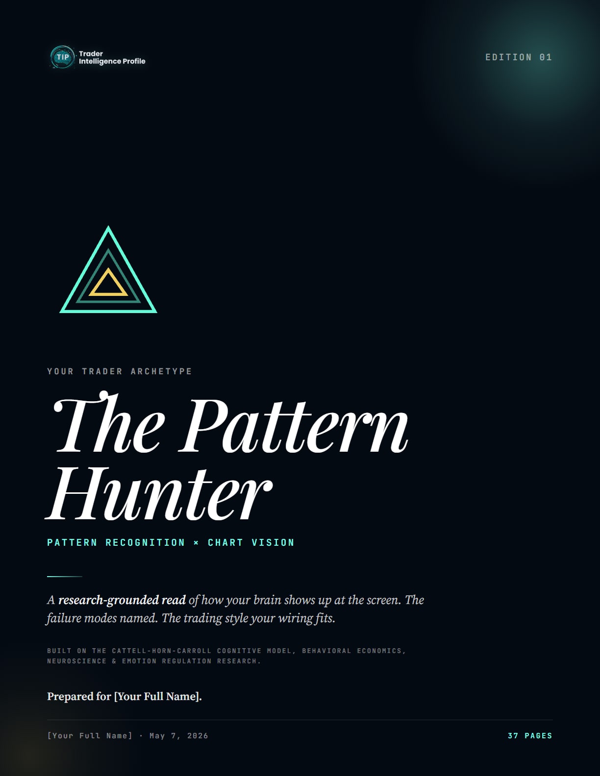 Sample report cover for The Pattern Hunter archetype